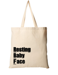 Resting Baby Face™ Tote Bag (natural)