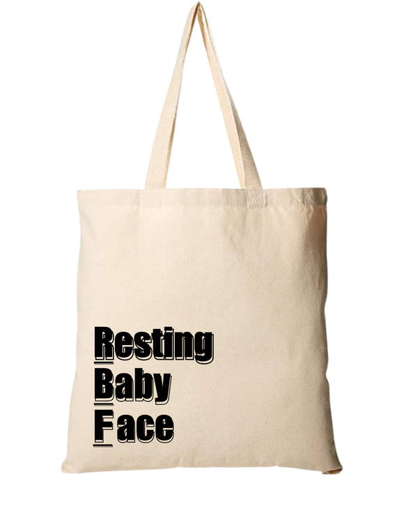 Resting Baby Face™ Tote Bag (natural)
